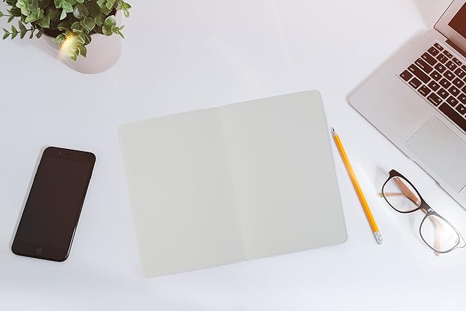 TWONE 9 Pack Kraft Brown Soft Cover Notebook Journals - 5.5" x 8.25" - Blank 60 Pages with 30 Sheets - for Use as Journal, Sketchbook, Composition Notebook
