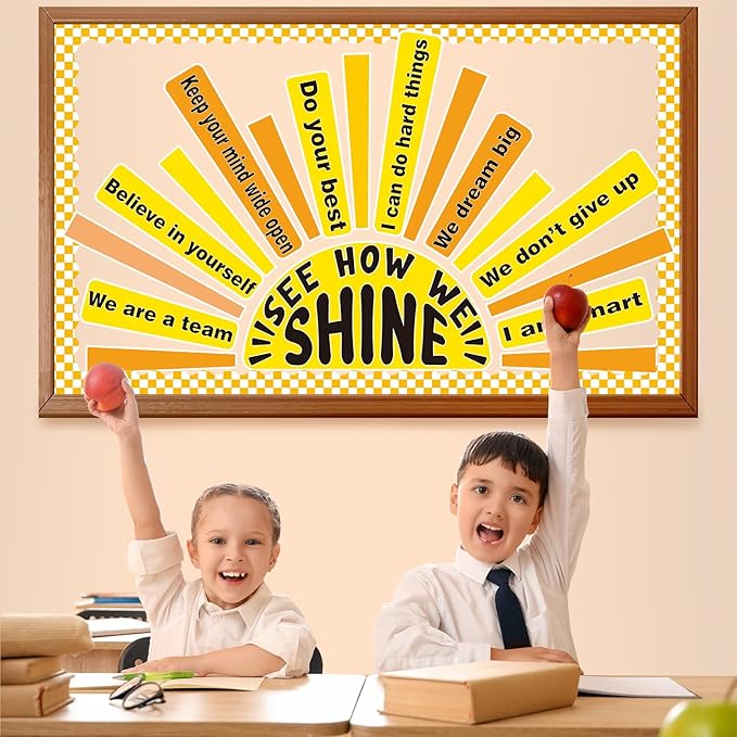 Spring Bulletin Board Set Classroom Affirmation Station Sunshine Decorations Summer Motivational Positive Wall Decor Growth Mindset Mental Health Posters for Teachers School Supplies