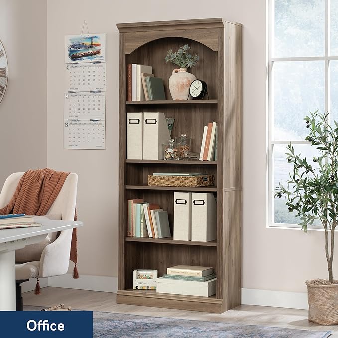 Sauder Miscellaneous Storage Bookcase, Salt Oak Finish