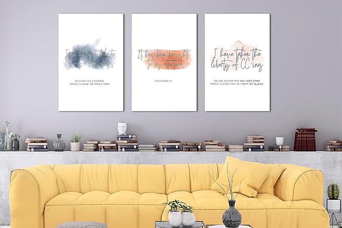 Inspirational Canvas Art Office Poster Wall Decor, Modern Office Wall Art Motivational Pictures for Wall, Man and Women Home Office Positive Quotes Wall Decor, Framed Artwork 20”x30”x3 Panels