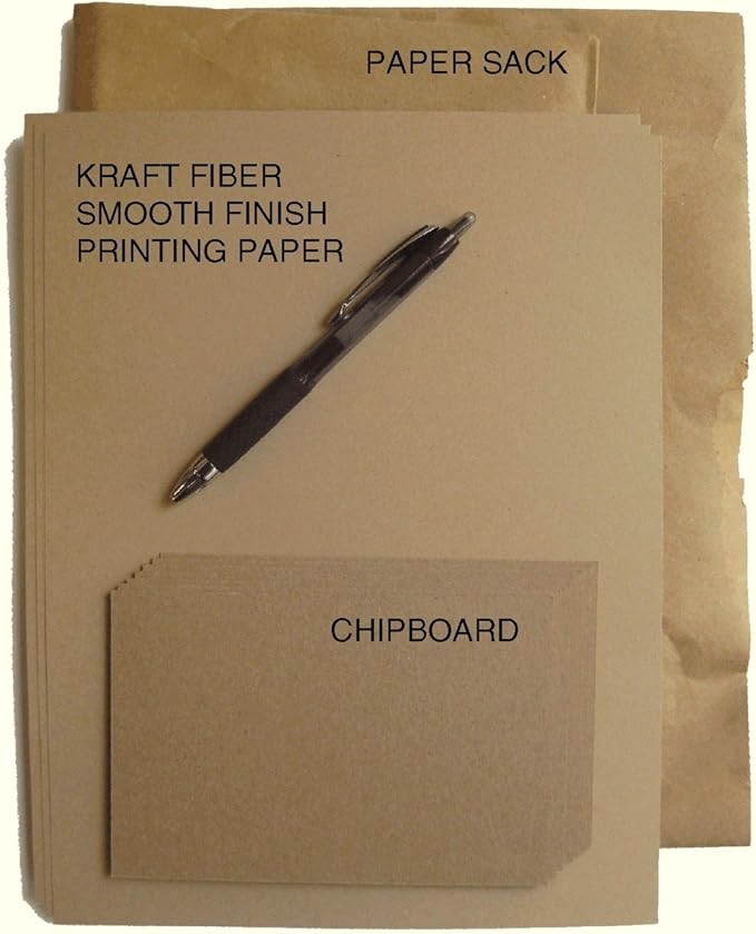 100 Brown Kraft Fiber Paper Sheets - 80# (80 lb/Pound) Cover/Card Weight - 11 X 14 Inches Scrapbook|Picture-Frame Size - Quality Paper