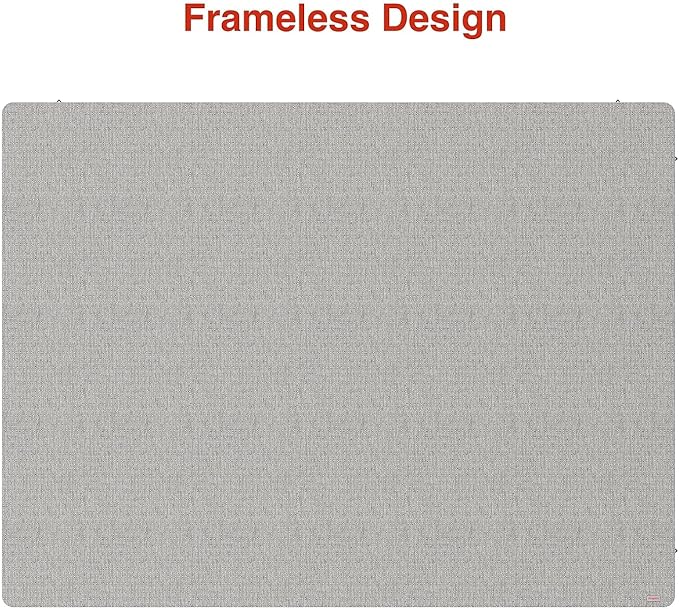 Staples Fabric Bulletin Board, 4 ft x 3 ft Wall Mounted Fabric Message Board for Home Office and School