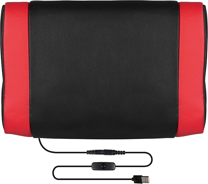 Flash Furniture X40 Gaming Chair Racing Ergonomic Computer Chair with Fully Reclining Back/Arms, Slide-Out Footrest, Massaging Lumbar - Red