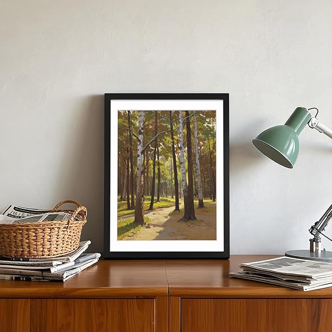 KINLINK 12x16 Picture Frame Black, Wooden 16x12 Photo Frames with Plexiglass for 11x14 Picture with Mat or 12x16 Without Mat, Perfect for Art Wall Gallery and Tabletop Display 12 x 16 frame Set of 6