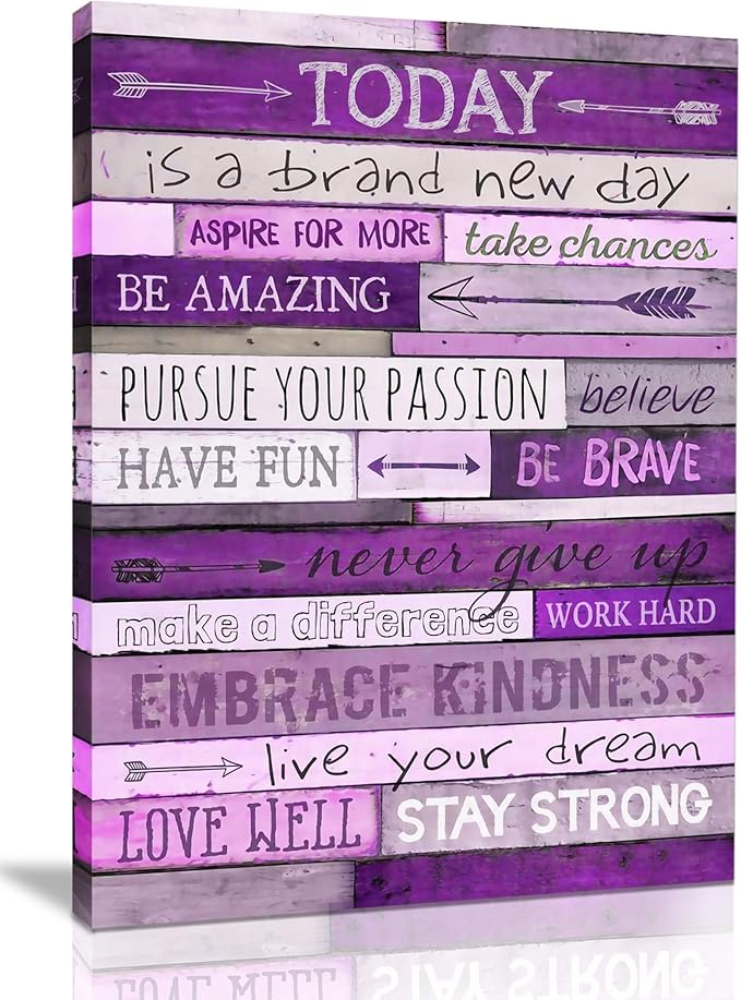 CGXART Inspirational Wall Art With Office Wall Decor For Bedroom Teen Girl Wall Pictures For Living Room Wall Decor For Bedroom Word Artwork For Home Walls Teenage Girl Room Decor 12 x 16 Inch