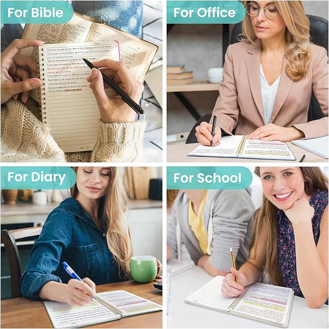 Taja Lined Spiral Journal Notebook for Women & Men, 140 Pages, College Ruled Hardcover Notebook for Work & Note Taking, Journals for Writing, A5(5.7" x 7.9") – Aquamarine