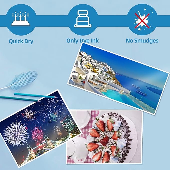 Uinkit 37lb Thin Flyer Paper Glossy 8.5x11 Inkjet 100 Sheets Single Side DIY Chip Bag 135gsm Photos Picture for Inkjet Printer with Dye Ink Letter size A4 Brochure (8.5x11x200)