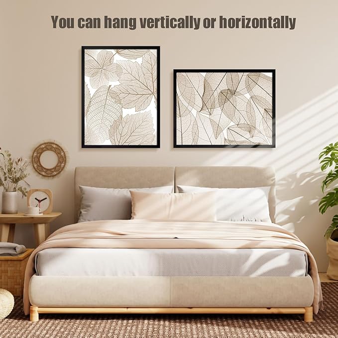 Egofine 18x24 Solid Wood Poster Frames Matted for 16x20 Black - Acrylic Plexiglass Front for Wall Mounting Hanging Picture Frame Vertically or Horizontally, Set of 2