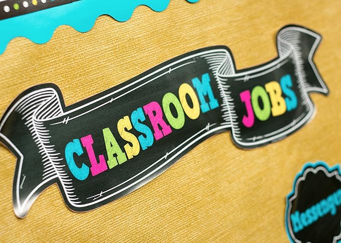Teacher Created Resources Chalkboard Brights Classroom Jobs Mini Bulletin Board (TCR5653)