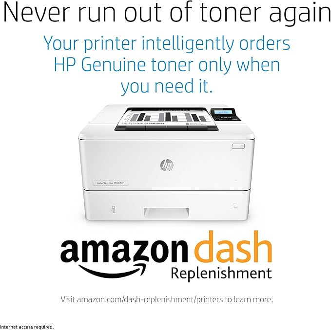 HP Laserjet Pro M402dn Monochrome Printer, Amazon Dash Replenishment Ready (C5F94A) (Renewed)