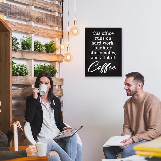 BIWSHA Office Decor, Motivational Wall Art Decor Teamwork for Office, Inspirational Quotes Wall Art for Men Women, Team Work Canvas Paintings 11x14 Inches, Be The Person You Want to Work With