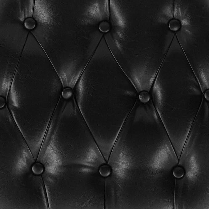 Flash Furniture Hard Black Tufted Vinyl Chiavari Chair Cushion