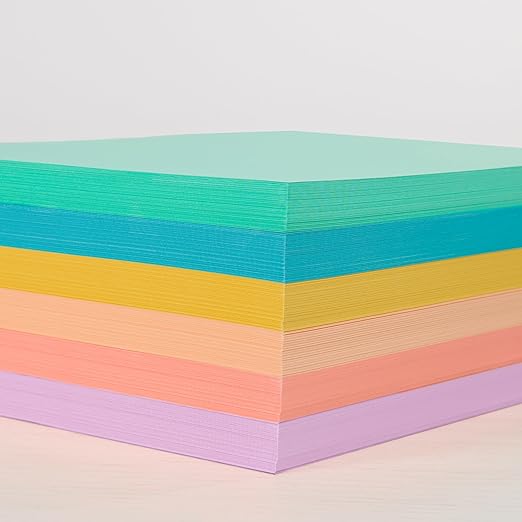 Astrobrights Mega Collection, Colored Paper, Punchy Pastel Assortment, Expanded 6‑Colors, 624 Sheets, 24 lb/89 GSM, 8.5" x 11" - More Colors, More Sheets! (91649)