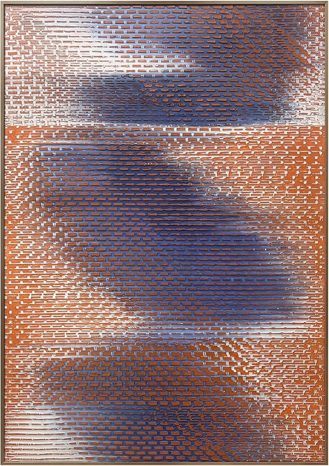 BrightA Blue and Orange Large Modern Wall Art Big Wall Art Large Wall Decor for Living Room Bedroom Hallway Living Room Wall Decor 55.1"x78.7"