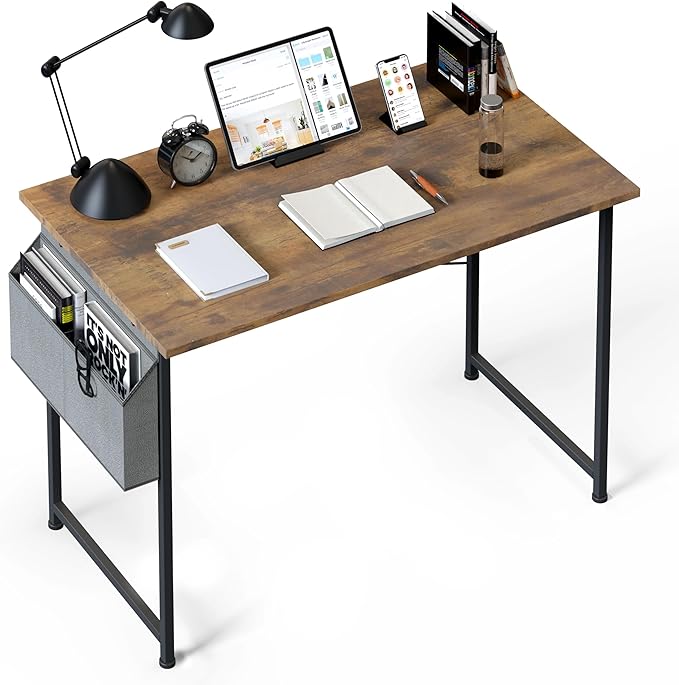 Small Space Writing Desk with Headphone Hooks, Modern Simple Design, Suitable for Study, Home Office and Children's Room