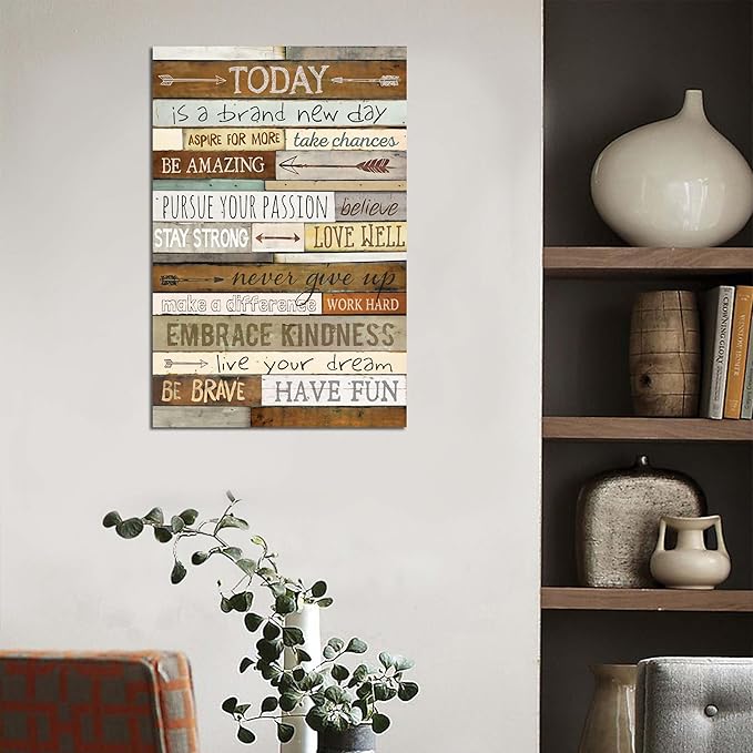 Inspirational Wall Art for Office Large Wall art Quotes Theme Wall Decor for Women Motivational Canvas Prints Framed Modern Office Decor Canvas Wall Art Size 24 x 36 Inch