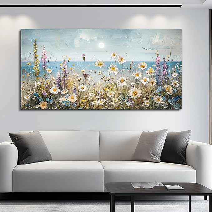 KELIYUAN Large Canvas Wall Decor For Living Room Farmhouse Wall Art For Bedroom Office Decorations Abstract Paintings Flowers Landscape Artwork Pictures Restaurant Home Decor Ready to Hang 30x60In