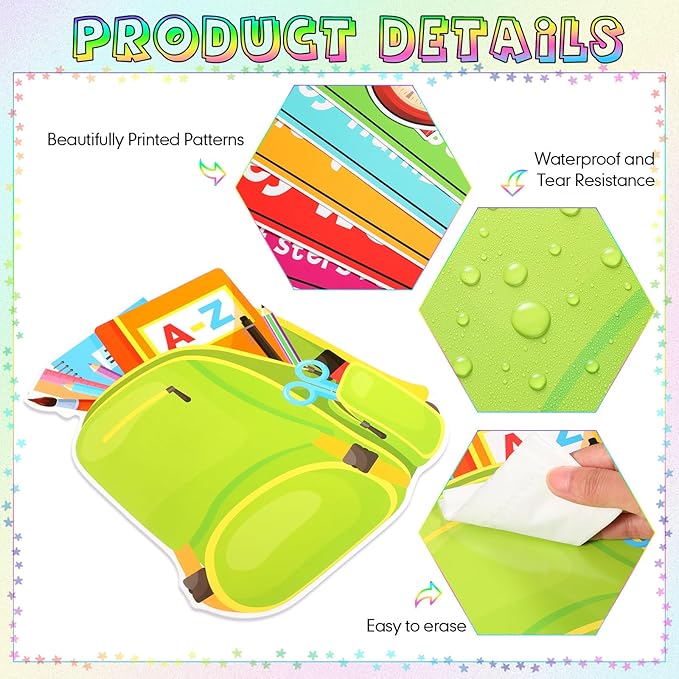 Pajean Math Bulletin Board Mathematics Cubes Classroom Decoration Be a Problem Solver Colorful Cutout for Back to School First Day Window Door Wall Elementary Preschool Teacher Supplies