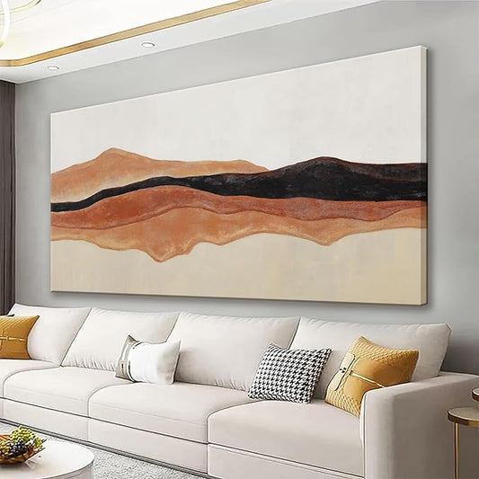 QSQ Abstract Canvas Art Wall Decor Red Brown White Wall Art Painting Abstract Art Prints Minimalist Decor Artwork Pictures For Bedroom Kitchen Office Bathroom Home Wall Decor 20" W × 40" L