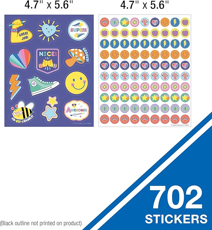 Carson Dellosa We Stick Together 107PC School Supplies, Incentives, Behavior Charts, Stickers, Punch Cards, Dry Erase Goal Tracker, Calming Corner Items Kids Poster, Motivational Classroom Must Haves