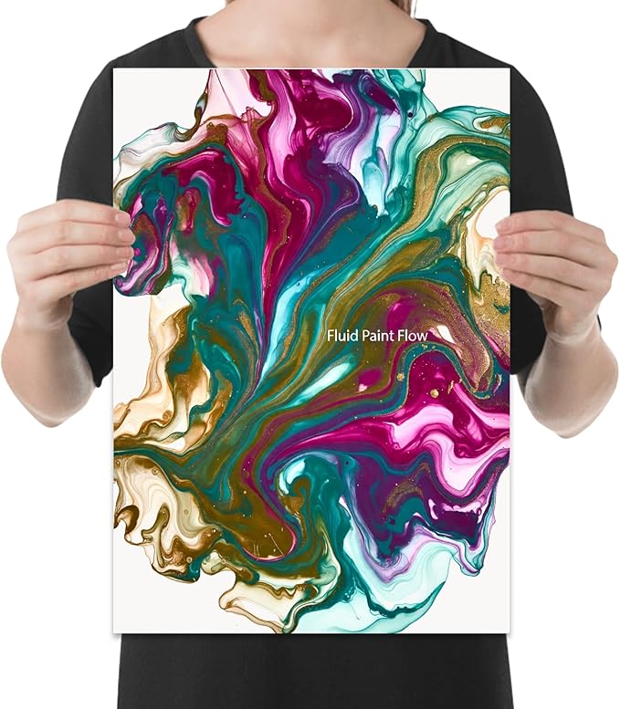 Fluid Paint Flow Abstract Art - Modern Decor Enthusiast - 13x19 Poster Print - Creative Office Wall Art