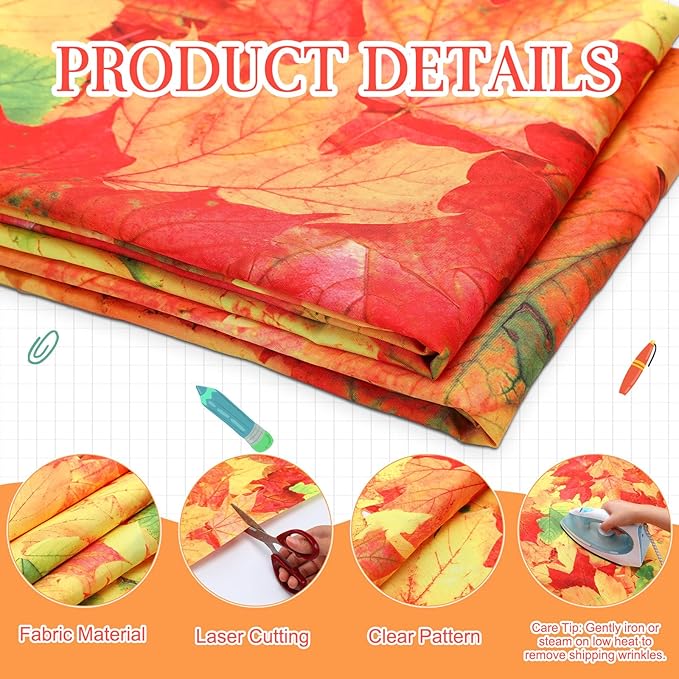 Bulletin Board Paper 48'' x 107'' Class Boards for Classroom Bulletin Boards Everyone is Welcome Classroom Board Decor Pillows Curtains Crafts(Fall Leaves,1 Pc)