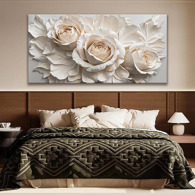 QSQ Large Wall Art For Living Room Home Wall Decor Modern Canvas Art Wall Decor 29 X 58 Inches Modern Flower Wall Art Elegant Picture For Bedroom Hotel Office Artwork