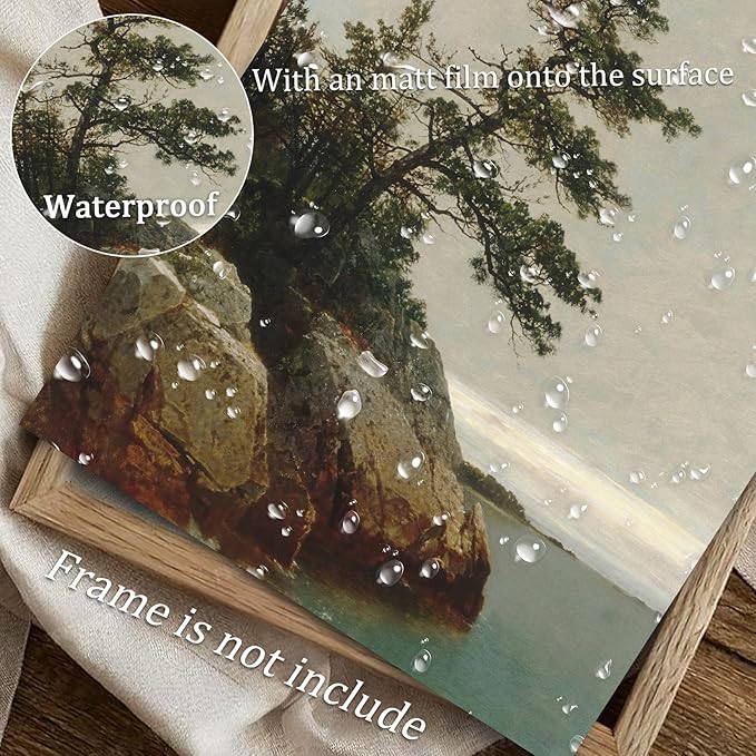 uniro Old Pine Vintage Canvas Wall Art for Home Decor, Spring Landscape Art Print, Old Pine Posters Oil Painting Wall Art, Rustic Wall Decor for Living Room, Bedroom, Bathroom Decor( 8" x 10"-UNFRAMED)