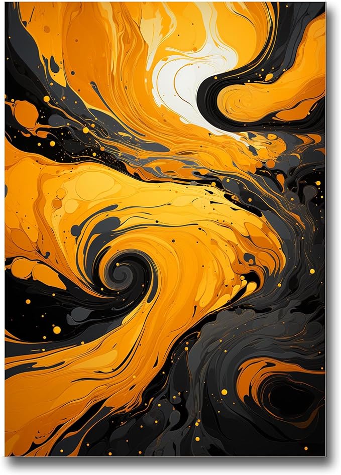 Abstract Wall Art Poster: Modern Painting Textured Picture Artwork Print for Office Bedroom Living Room Wall Decor, Office Décor