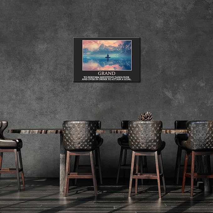UZMKM - Office Wall Art, Motivational & Inspirational Quotes Canvas Wall Art for Home Office Wall Decor, Positive Quote Wall Decor, Company Words Poster Frame for Company Wall Decor 28x40 Inch