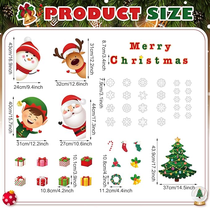 Christmas Bulletin Board Set Merry Christmas Theme Classroom Decorations Snowman Reindeer Elf Santa Paper Cutouts for Xmas Winter Holiday Chalkboard Home Wall Decor