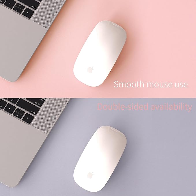 RENMTURE Double-Sided Two-Tone Faux Leather Desk mat Desktop Organization and Accessories Home and Office Large Mouse pad Game and Work (Pink/Gray, 23.6" x 13.7")