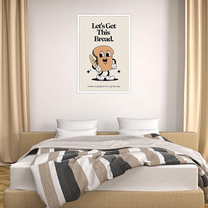 Retro Cute Motivational Canvas Posters Affirmation Positive Quote Wall Art Funny Motivational Inspirational Prints Painting For Office Bedroom Wall Decor 8x12in Unframed