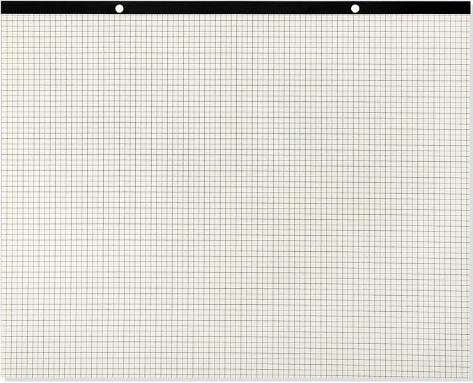 Fainne Large Engineering Graph Paper Pad 22''x17'' Landscape 4" x 4"Grid Pad Giant Drafting Sketching Graph Paper for Engineer Architect Designer Mathematician Draftsman(Beige and Black)