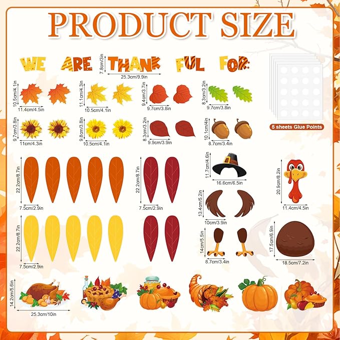 Thanksgiving Bulletin Board Decorations, Fall Classroom Decorations Set, Turkey and Fall Themed Bulletin Boards Decor for Classroom Elementary Middle High School (Turkey)