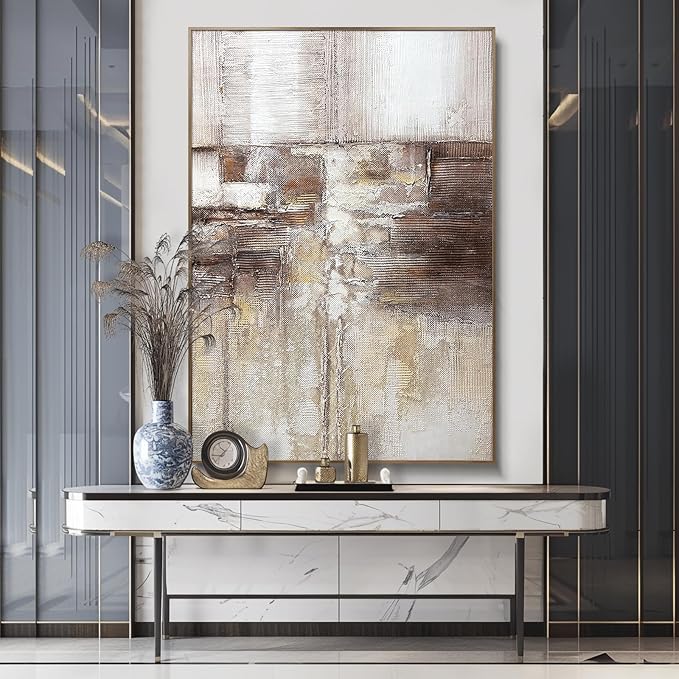 BrightA Autumn Forest River Large Artwork for Wall Large Wall Art for Living Room Hallway Living Room Wall Decor 55.1"x78.7"