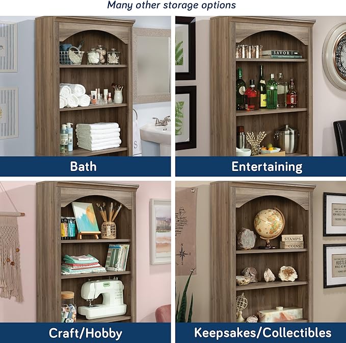 Sauder Miscellaneous Storage Bookcase, Salt Oak Finish
