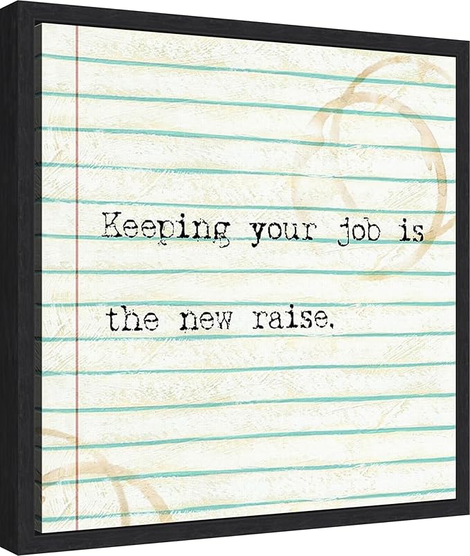 Amanti Art Framed Canvas Wall Art 16x16 Office Snark III by Studio W, Framed Wall Art Canvas, Humor Artwork, Modern Decor, Small Poster Painting for Living Room, Bedroom, Bathroom, Kitchen, Office or