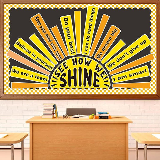 Spring Bulletin Board Set Classroom Affirmation Station Sunshine Decorations Summer Motivational Positive Wall Decor Growth Mindset Mental Health Posters for Teachers School Supplies