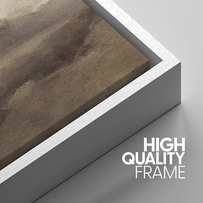 SIGNWIN Framed Canvas Print Wall Art Set Sepia-Toned Abstract Trees Vintage Landscape Illustrations Modern Art Decorative for Living Room, Bedroom, Office - 24"x36"x3 White