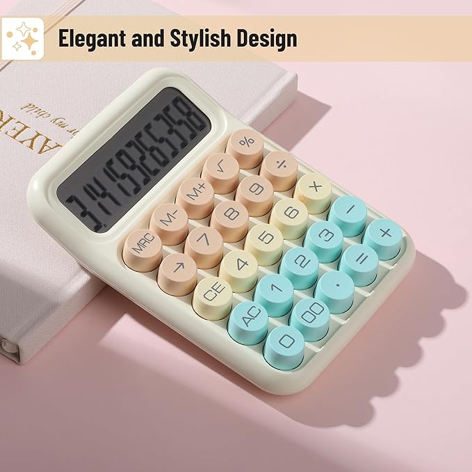 Mr. Pen- Mechanical Switch Calculator, 12Digits, Large LCD Display, Colorful Calculator Big Buttons