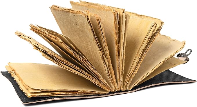 TUZECH Book of Spells Leather Bound Journal Deckle Edge Paper Grimoire Printed Diary Third Eye witchcraft supply and Witch Spell Notebook Antique Vintage Book for Men and Women (Blue Lady)