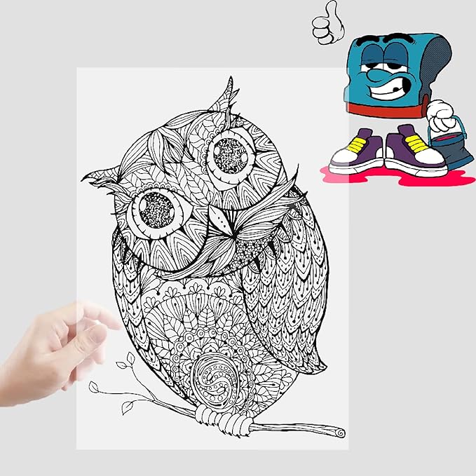 8.5"x11" Laser Printing Printer’s Transparency Film Paper 50 Sheets Silk Screen Printing Laser Film Paper