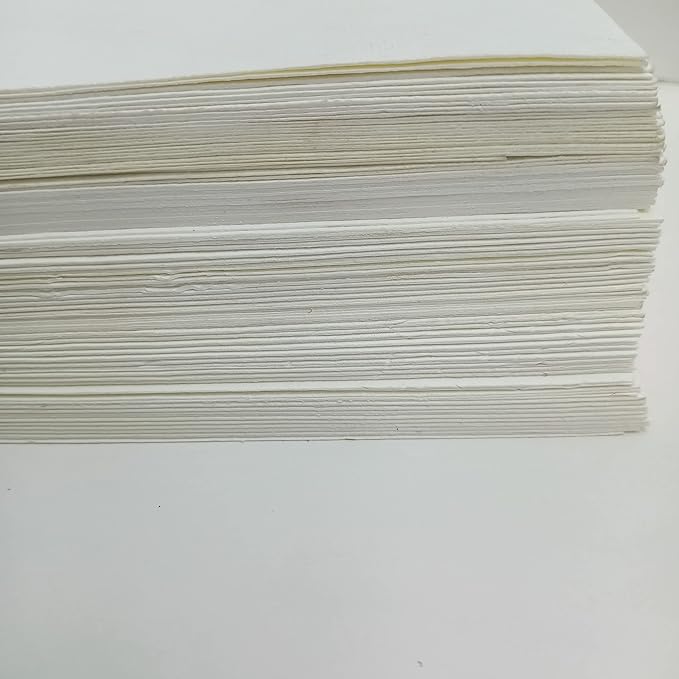 E-Tailor® 5x7 Wedding Invitation Paper, Baby Shower Card Stock Handmade Paper, Cotton Paper, Wedding Paper, Smooth Watercolor Paper, Calligraphy Paper, Rag Paper 300gsm Pack of 50 Blank Card Stock