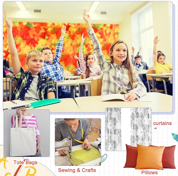 Bulletin Board Paper 48'' x 107'' Class Boards for Classroom Bulletin Boards Everyone is Welcome Classroom Board Decor Pillows Curtains Crafts(Fall Leaves,1 Pc)