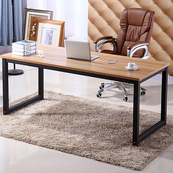 Modern Simple Computer Desk Gaming Writing Work from Home Study Desk Large Legroom,Sturdy Metal Frame,Home Office Desk for Bedroom,for Writing,Executive,Study,Work(D2,31.5"L x 19.7"W(80x50cm))