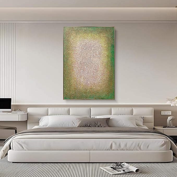 BrightA Large-scale wall hand-painted texture relief artworks - versatile decorative items for bedrooms and living rooms - creating a personalized artistic home environment 27.5"x39.4"