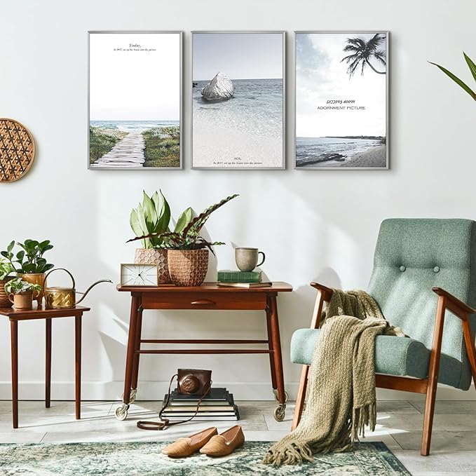 Golden State Art, Gallery Wall Frame Set of 6 - Silver 13x19 Aluminum Photo Frames with Mat for 11x17 Pictures - 13 x 19 inch Metal Frame with Real Glass Cover - Elegant Home or Office Decor