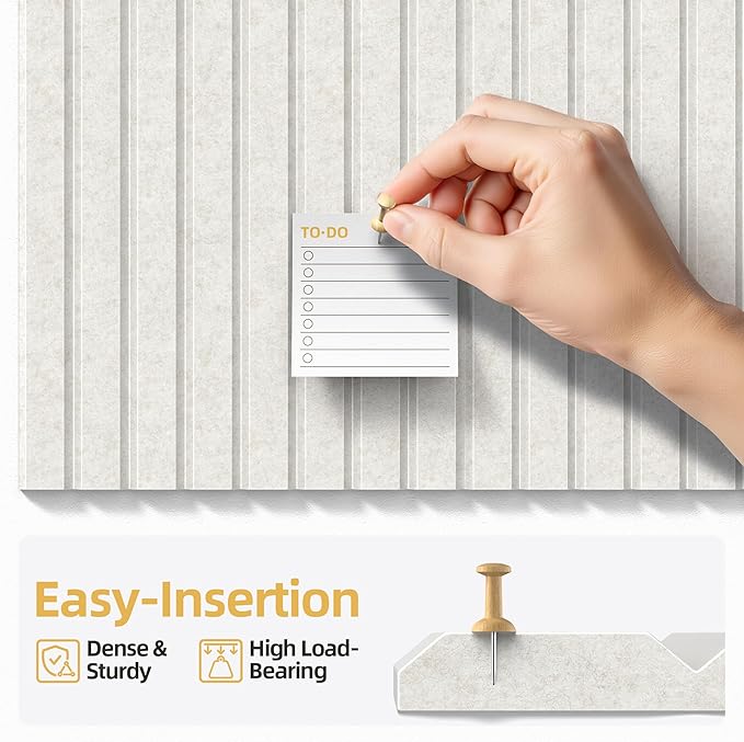 Large Cork Board for Wall 36" x 48" Ivory Bulletin Board with Safe Removable Adhesive Squares for Pictures Photos, Alternative CorkBoard Felt Pin Boards Tiles for Office Classroom Wall Decor - 12 Pack
