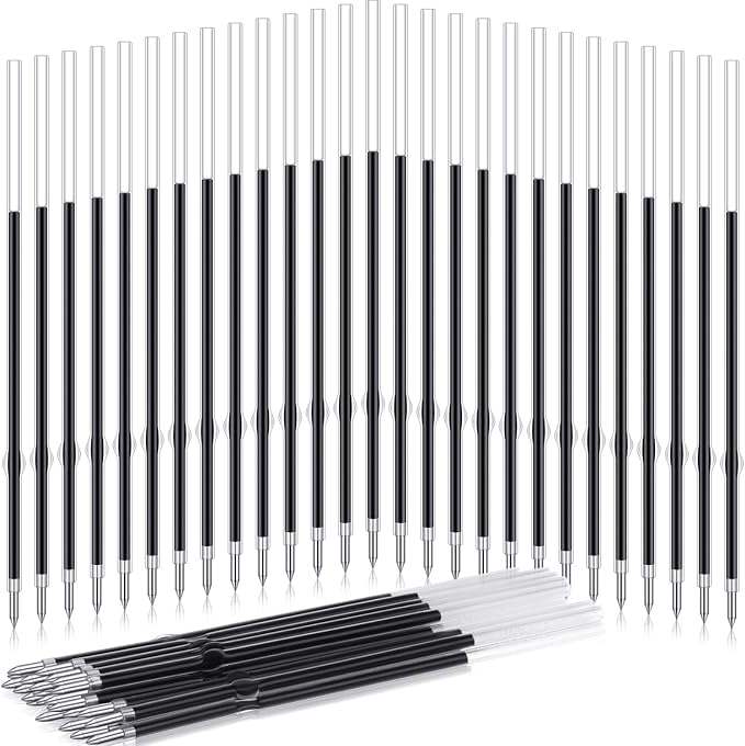 Outus 60 Pcs 0.7 mm Blue Retractable Pen Refills Bulk 4.2inch Replacement Ballpoint Ink Pen Refills for Click Ball Point Pens School Office Supplies